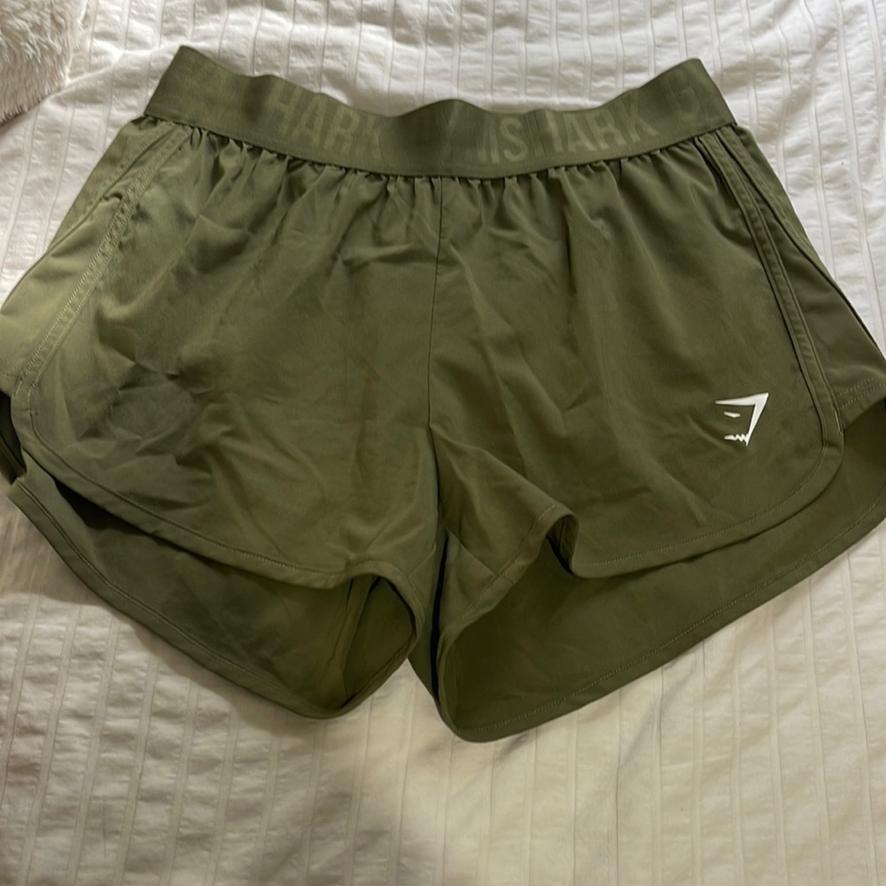 Gymshark green running shorts. Size Small.